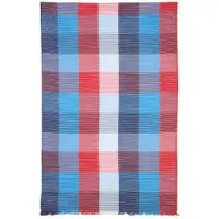Nils Sundström Sjaal blauw / rood