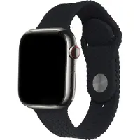 IMoshion Siliconen geweven bandje voor de Apple Watch | 38/40/41/42 mm - Zwart