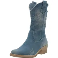 Salinyang Cowboylaarzen blauw denim