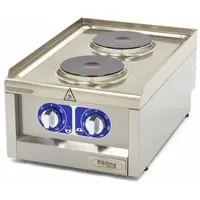Maxima Kookplaat Horeca - 2 Pitten - Enkel - 60 cm Diep - Elektrisch