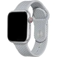 IMoshion Siliconen geweven bandje voor de Apple Watch | 38/40/41/42 mm - Grijs