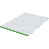 vidaXL Matras Topper Wit en Groen 160 x 200 cm Jacquard Stof