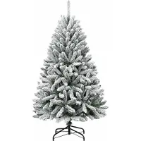 vidaXL Kunstkerstboom met 150 LED Groen en Wit 150 cm PVC en Metalen