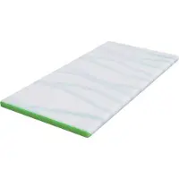 vidaXL Matras Topper Wit en Groen 90 x 190 cm Jacquard Stof