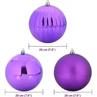 vidaXL Kerstbal Set XXL 4 st Lila Ø 20 cm Kunststof LED's