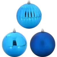vidaXL Kerstbal Set XL 9 pcs Blauw Ø 15 cm Kunststof LED's