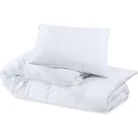 vidaXL Dekbedovertrekset 155x220 cm katoen wit