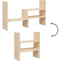 vidaXL Monitorstandaard (39-72)x17x43 cm massief grenenhout