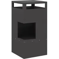 vidaXL Vuurkom Zwart 50 x 50 x 100 cm weervast staal