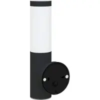 vidaXL Buitenwandlamp Zwart 15 x 7,5 x 33 cm RVS en plastic