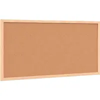 vidaXL Kurkbord met massief grenenhouten frame 60x30 cm