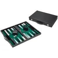 Philos Backgammon - Zwart,Groen,Medium Kunstleer
