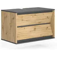 Vicco Edelin Wastafelonderkast – 80 x 50 cm met 2 lades Antraciet/Artisan