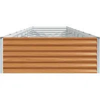 vidaXL Verhoogde plantenbak, lichtbruin, 775 x 100 x 36 cm, verzinkt staal