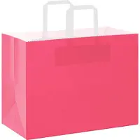 vidaXL Papieren zakken 250 st met hengsels 32x17x25 cm roze
