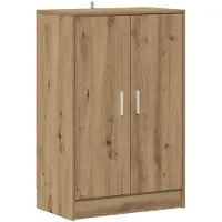 vidaXL Schoenenkast 60x35x92 cm bewerkt hout artisanaal eikenkleur