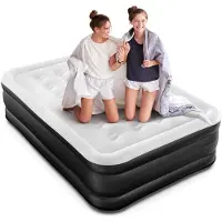 Mira Luchtbed met Ingebouwde Pomp - Luchtmatrass - Luchtbed - voor 2 Personen - Zelfopblazend - Zwart- 137cm x 190cm x 46cm
