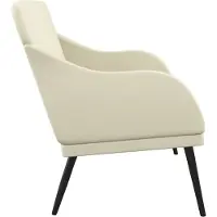 vidaXL Bankje 110x76x80 cm kunstleer crèmekleurig