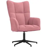 vidaXL Relaxstoel fluweel roze