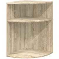vidaXL Bijzettafel Sonoma Eik 39,7 x 39,7 x 60 cm Bewerkt hout