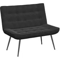 vidaXL Bankje 110x74x84 cm fluweel zwart