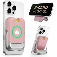 Supcase UB Mag Vault Wallet Stand | Magnetische Kaarthouder / Pasjeshouder | Compatibel met MagSafe | Portemonnee voor 6 Pasjes | Portemonnee | Standaard | Roze