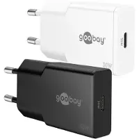 Goobay slim USB lader | USB-C PD | GaN | 30W | zwart