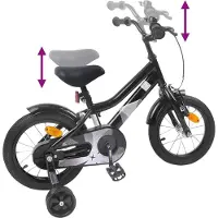 vidaXL Kinderfiets 12 Inch voor 2-4 jaar oud Zwart