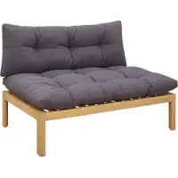 vidaXL Midden Sofa Eenheid Licht Acacia en Donker Grijs Acaciahout