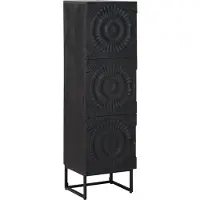 vidaXL Highboard Zwart 35 x 30 x 120 cm