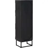 vidaXL Hoge kast, zwart, 35 x 30 x 120 cm