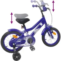 vidaXL Kinderfiets 12 Inch voor 2-4 jaar oud Donkerblauw