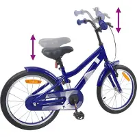 vidaXL Kinderfiets 18 Inch voor 5-7 jaar oud Donkerblauw