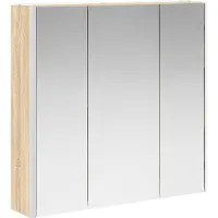 vidaXL Badkamerspiegelkast Sonoma Eik 73.5 x 15.5 x 70 cm Bewerkt hout