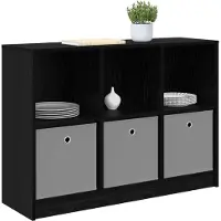 vidaXL Dressoir Zwart Eiken 102 x 32 x 73,5 cm