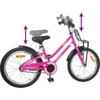 vidaXL Kinderfiets 20 Inch voor 6-11 jaar oud Roze Zwart