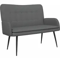 vidaXL 2-Zits Sofa Donkergrijs 115 x 61 x 87 cm Stof