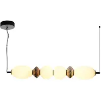 ITALUX BALOS LED hanglamp, zwart, 23W, 82 cm