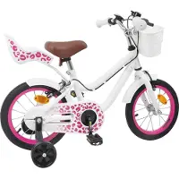 vidaXL Kinderfiets Met Zijwieltjes 12 Inch voor 2-4 jaar oud Wit