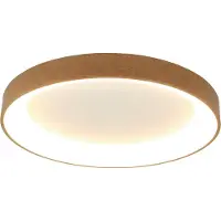 Mantra-Iluminacion LED-plafondlamp Niseko II, dimbaar, hout licht, Woon-/ Eetkamer, Aluminium, Modern, LED plafondlamp