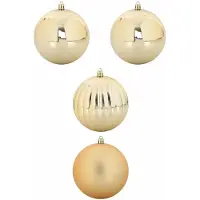vidaXL Kerstbal Set XXL 4 st Goud Ø 20 cm Kunststof LED's
