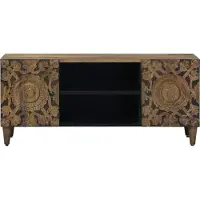 vidaXL TV Kast Bruin 105 x 33 x 46 cm Massief Mango Hout