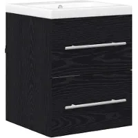 vidaXL Wastafel kabinet voor de badkamer Zwart 42 x 39 x 52 cm