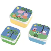 Petit Jour Broodtrommel Set - 3 stk - 720/500/325 ml - Pep - - OneSize - Broodtrommels