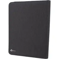 Stop Ocean Plastic Schrijfmap PALAU RPET, A4, tabletvak, houder voor mobiele telefoon/tablet, multifunctionele banden, onderlegger, rits, RPET, antraciet