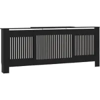 vidaXL Radiatorombouw 205 cm bewerkt hout zwart