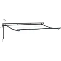 vidaXL Elektrische Zonnescherm Frame met LED's Antraciet 2,5 x 2 m