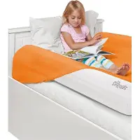 OEM Opblaasbare bedrand, dubbelpak, dubbele valbescherming voor kinderen vanaf 2 jaar, voor twee bed-zijden, thuis of op reis, wit, 122 x 18 x 10 cm