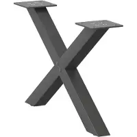 vidaXL Salontafelpoten 2 st X-vormig 60x(30-31) cm staal antraciet