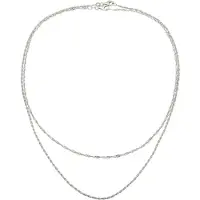 Elli - Halsketting - Ketting Set Dames Singapore Ketting 925 Sterling Zilver 45 cm -